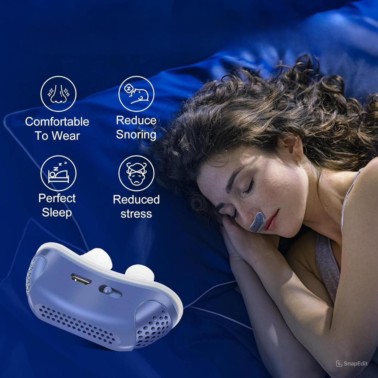 Anti Snoring Device Nasal Dilator Silicone Rechargeable Portable Travel Kit Electric - Image 7