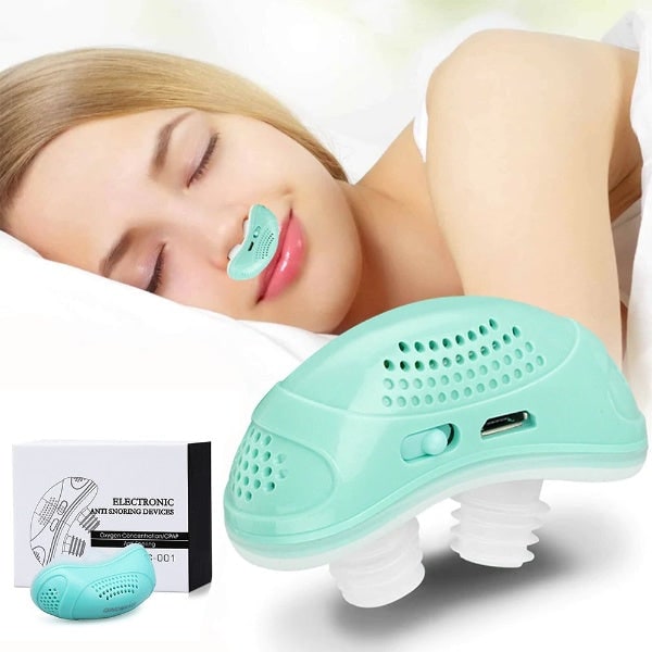 Anti Snoring Device Sleep Apnea Silicone Rechargeable Portable Travel Electric - Image 1