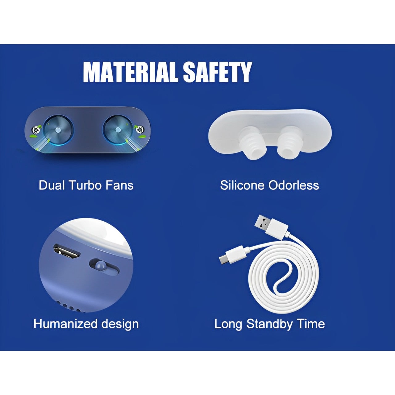 Anti Snoring Device Sleep Apnea Silicone Rechargeable Portable Travel Electric - Image 6