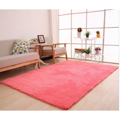 Area Rug with Soft Shaggy Plush Texture and Black and White Solid Color Design 8 By 10 - Image 2