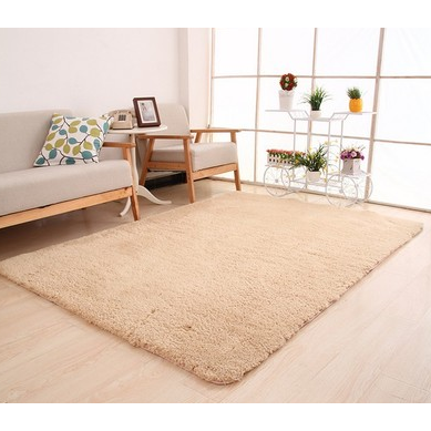 Area Rug with Soft Shaggy Plush Texture and Black and White Solid Color Design 8 By 10 - Image 6