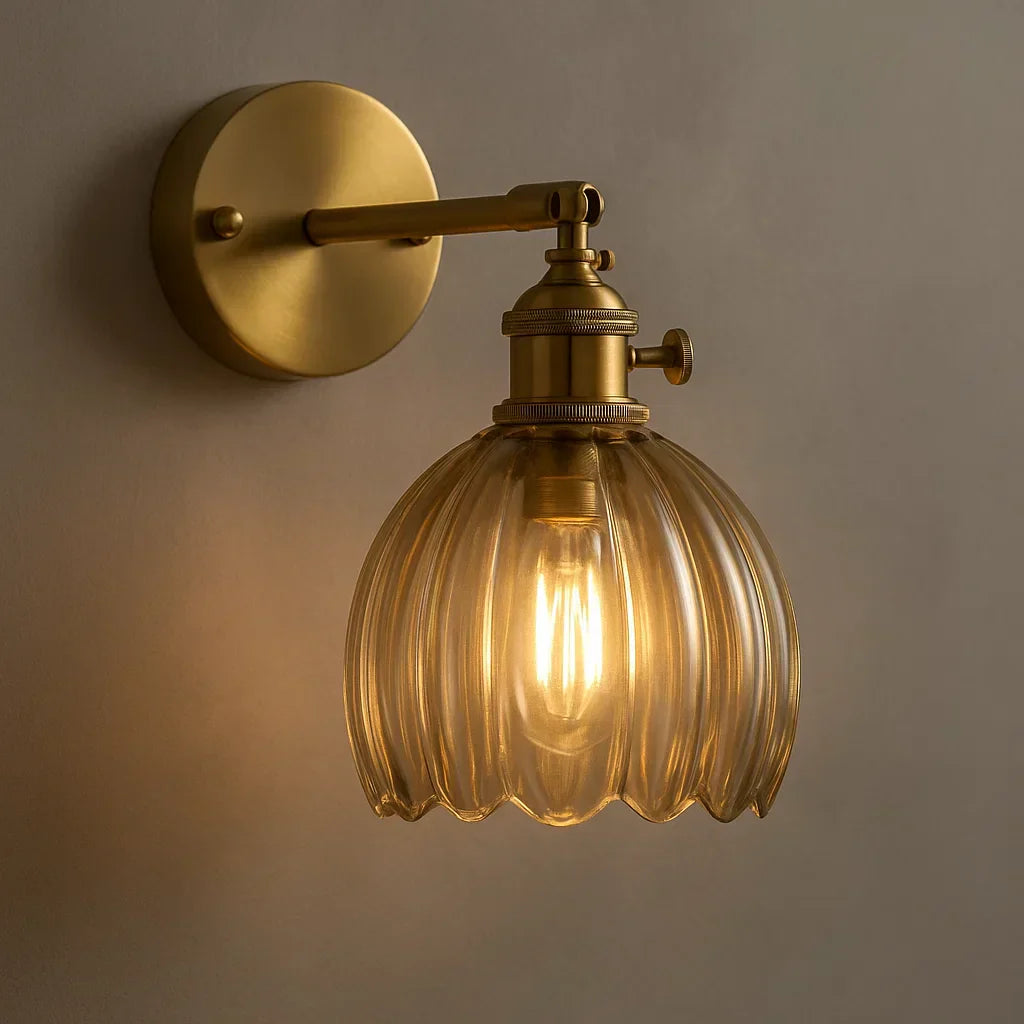 Tulip Style Wall Light Vintage Retro Floral Wall Lamp