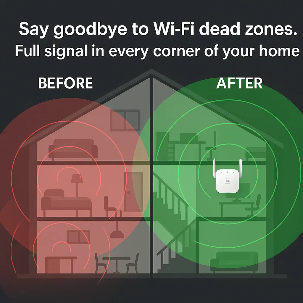 Home WiFi Range Extender Dual-Band Signal Booster