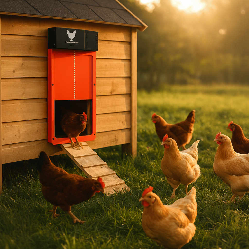 Automatic Chicken Coop Door with Light Sensor and Predator Proof Security Moveable - Image 1
