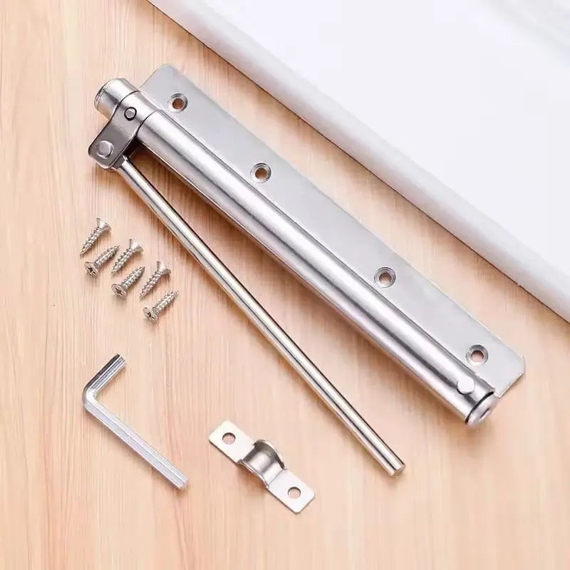 Automatic Door Closer with Adjustable Spring Tension and Quiet Closing Speed - Image 7