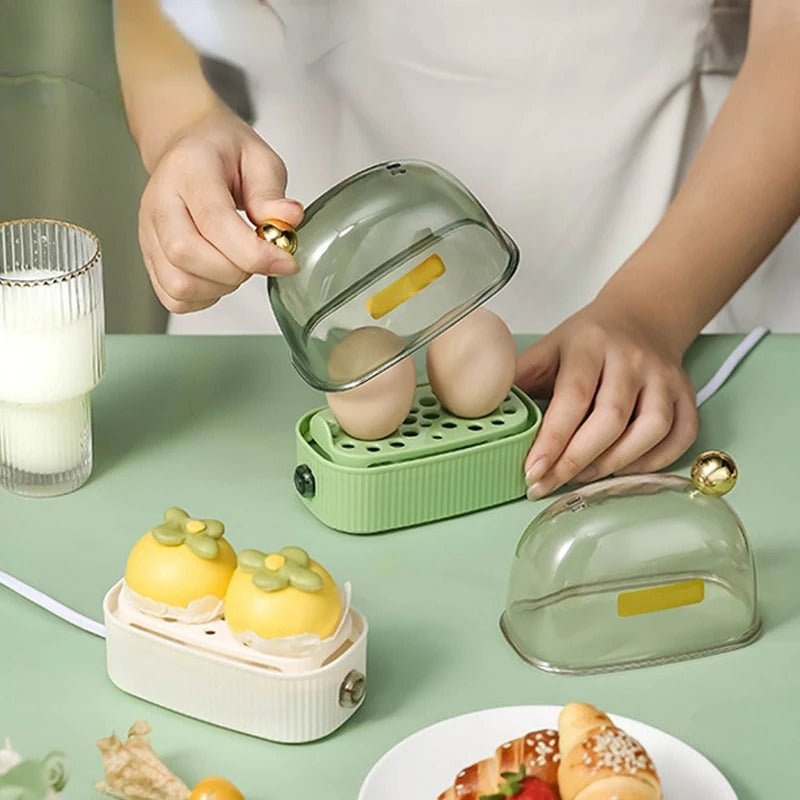 Compact Electric Egg Cooker Automatic Boiling for 2–6 Eggs