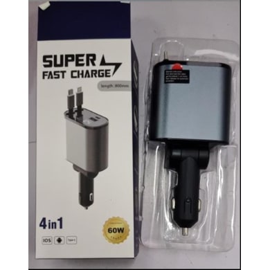 Automatic Retractable Car Charger Smart Battery Management and Dual USB Type-C Cables - Image 21
