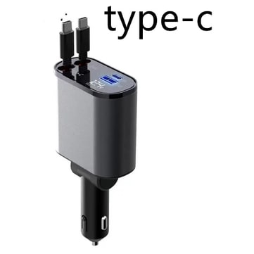 Automatic Retractable Car Charger Smart Battery Management and Dual USB Type-C Cables - Image 25