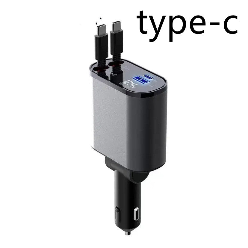 Automatic Retractable Car Charger Smart Battery Management and Dual USB Type-C Cables - Image 27