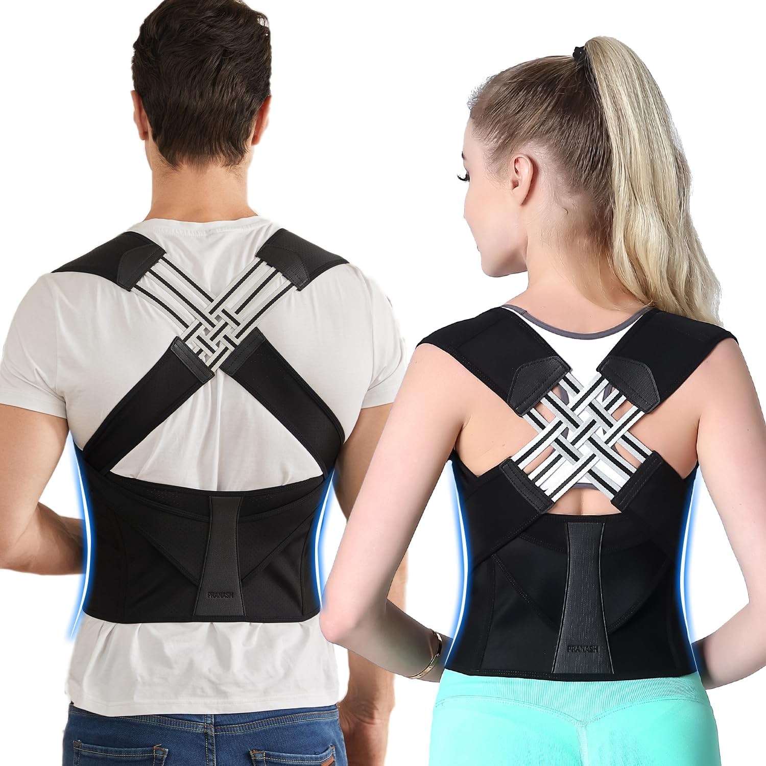 Back Posture Corrector Brace Support Adjustable Breathable Padded - Image 1