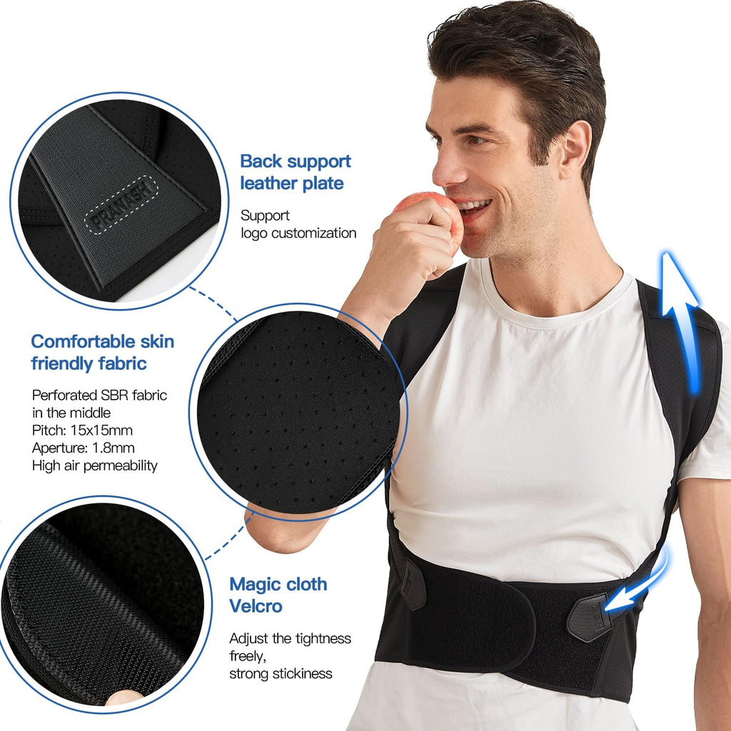 Back Posture Corrector Brace Support Adjustable Breathable Padded - Image 2