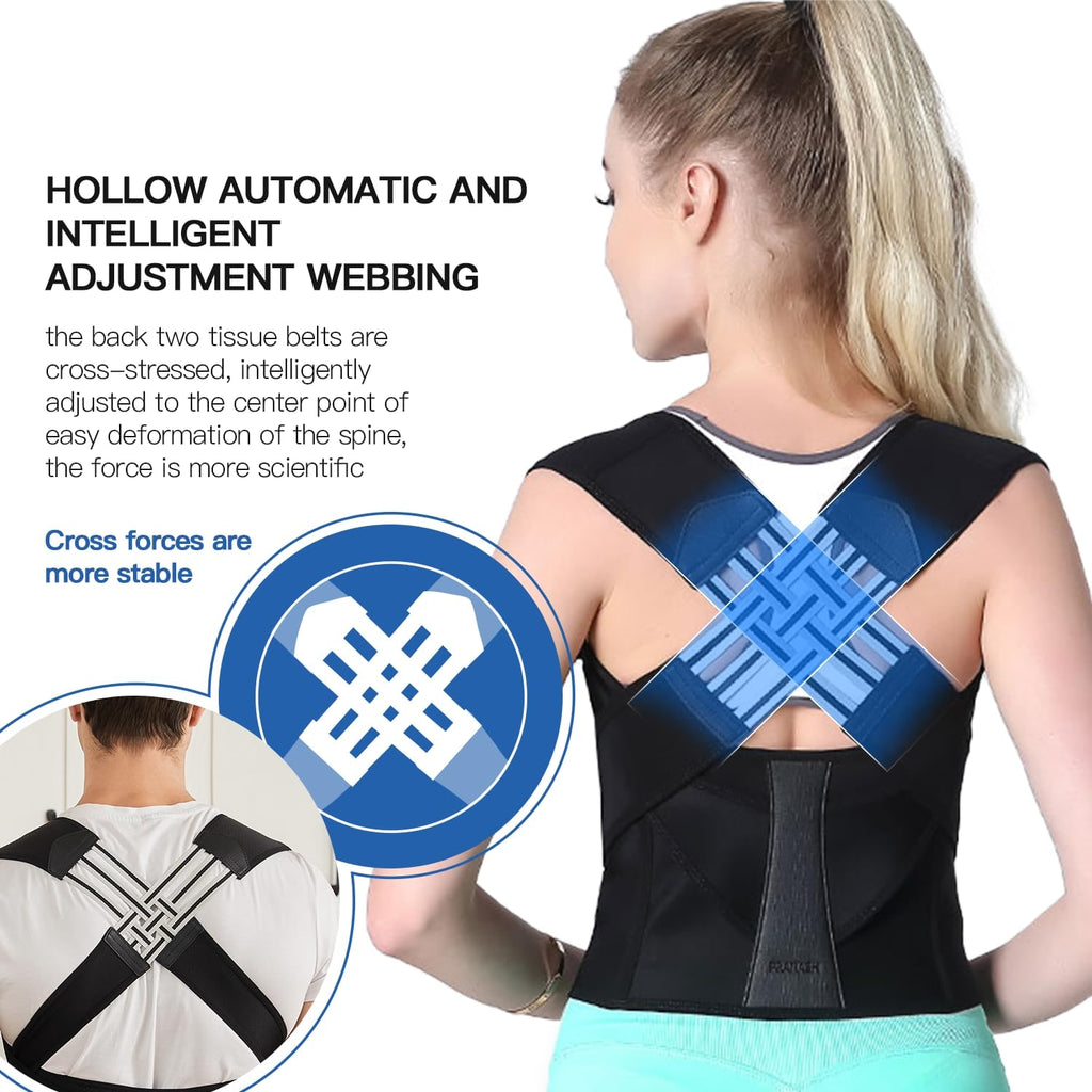 Back Posture Corrector Brace Support Adjustable Breathable Padded - Image 3