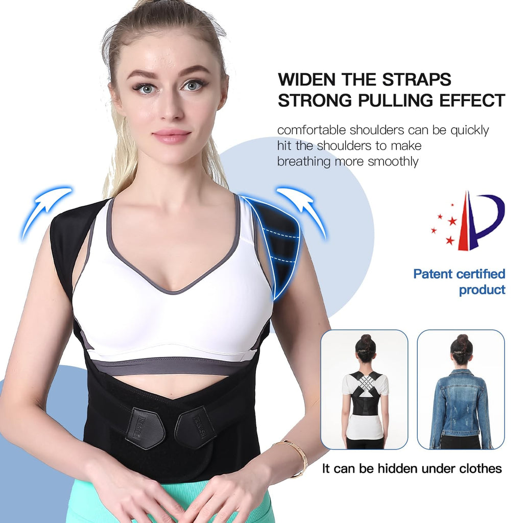 Back Posture Corrector Brace Support Adjustable Breathable Padded - Image 4