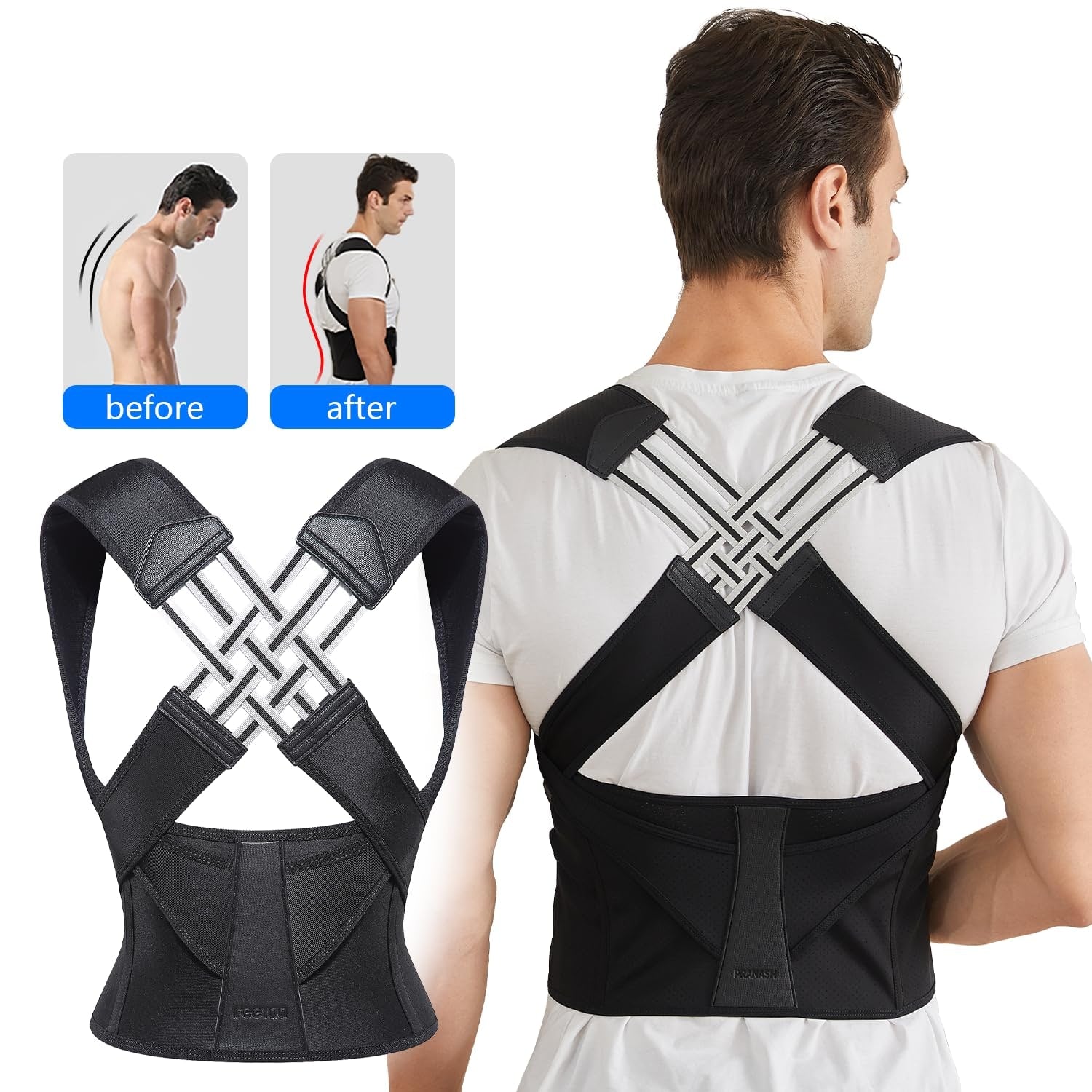 Back Posture Corrector Brace Support Adjustable Breathable Padded - Image 5