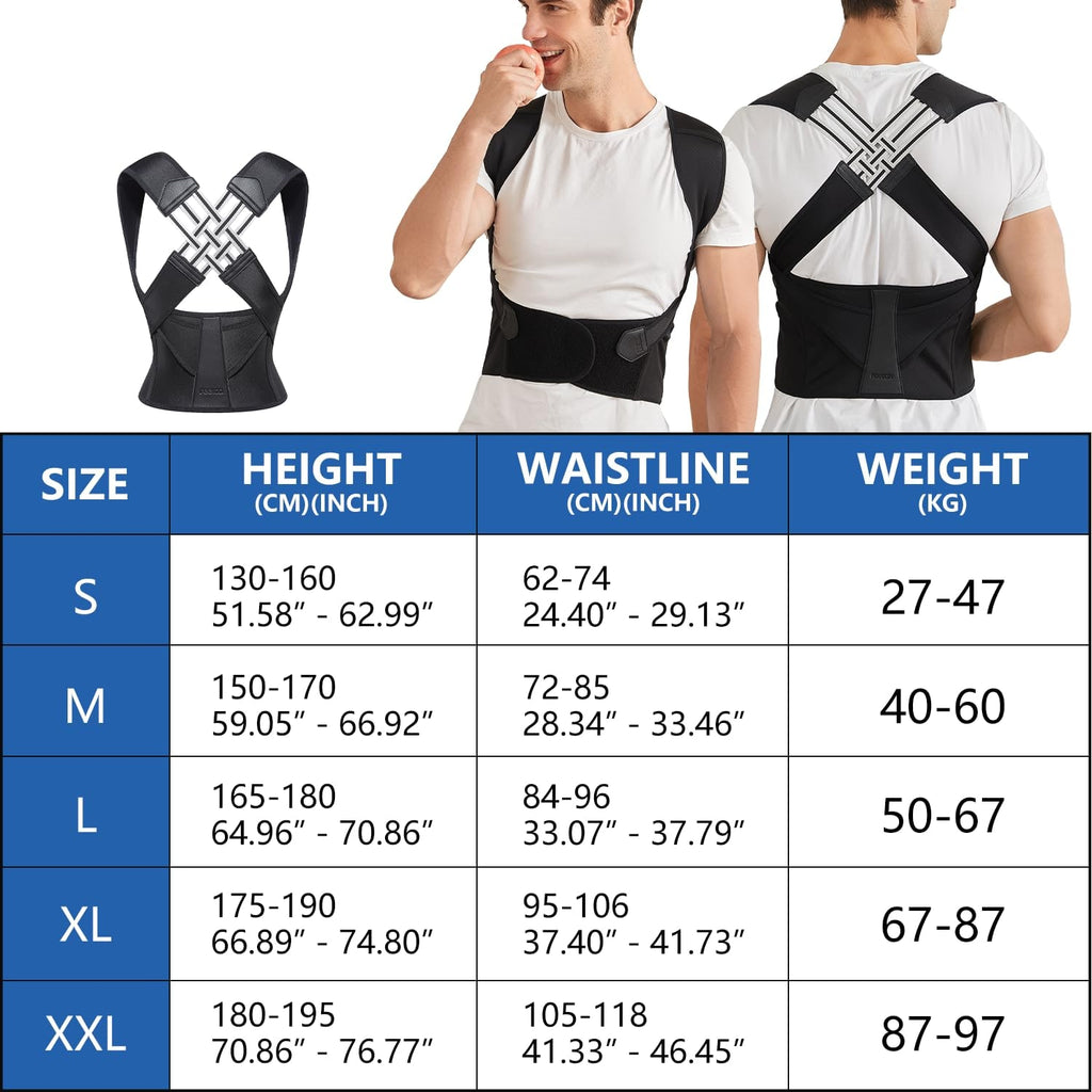 Back Posture Corrector Brace Support Adjustable Breathable Padded - Image 6