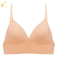 Backless Bra Low Back Seamless Wireless Adjustable Straps Triangle Cups Deep - Image 1