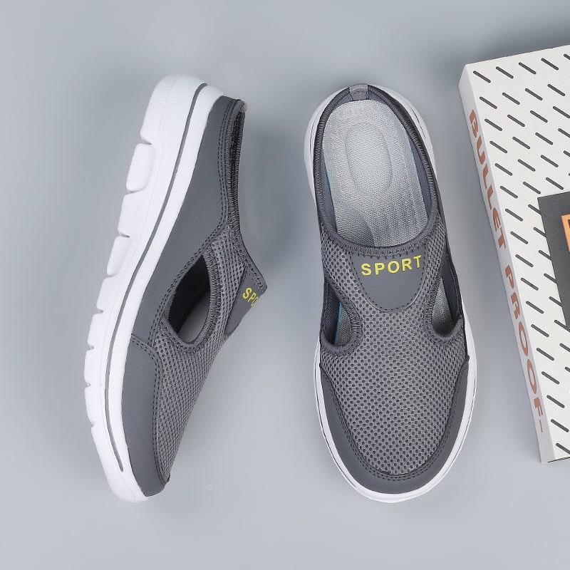 Backless Slip-On Sneakers with Breathable Mesh and Cushioned Insole Slip On Shoes - Image 10