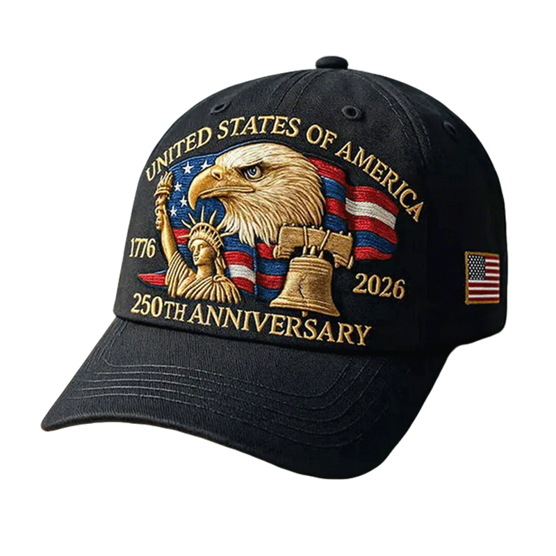 Baseball Cap 250th Anniversary Hat Patriotic Embroidered American Flag Eagle - Image 3