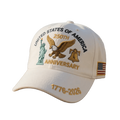 Baseball Cap Patriotic Hat Embroidered American Flag Curved Brim Structured - Image 1