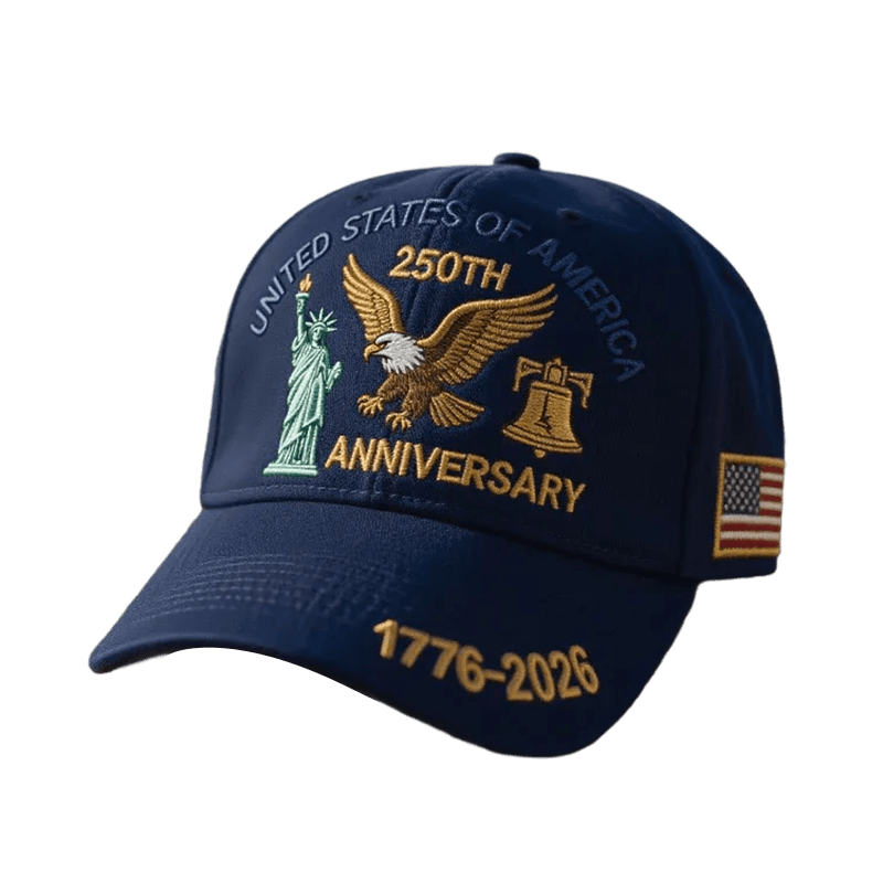 Baseball Cap Patriotic Hat Embroidered American Flag Curved Brim Structured - Image 2