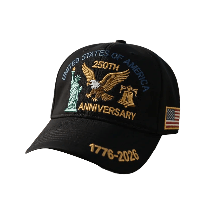 Baseball Cap Patriotic Hat Embroidered American Flag Curved Brim Structured - Image 3