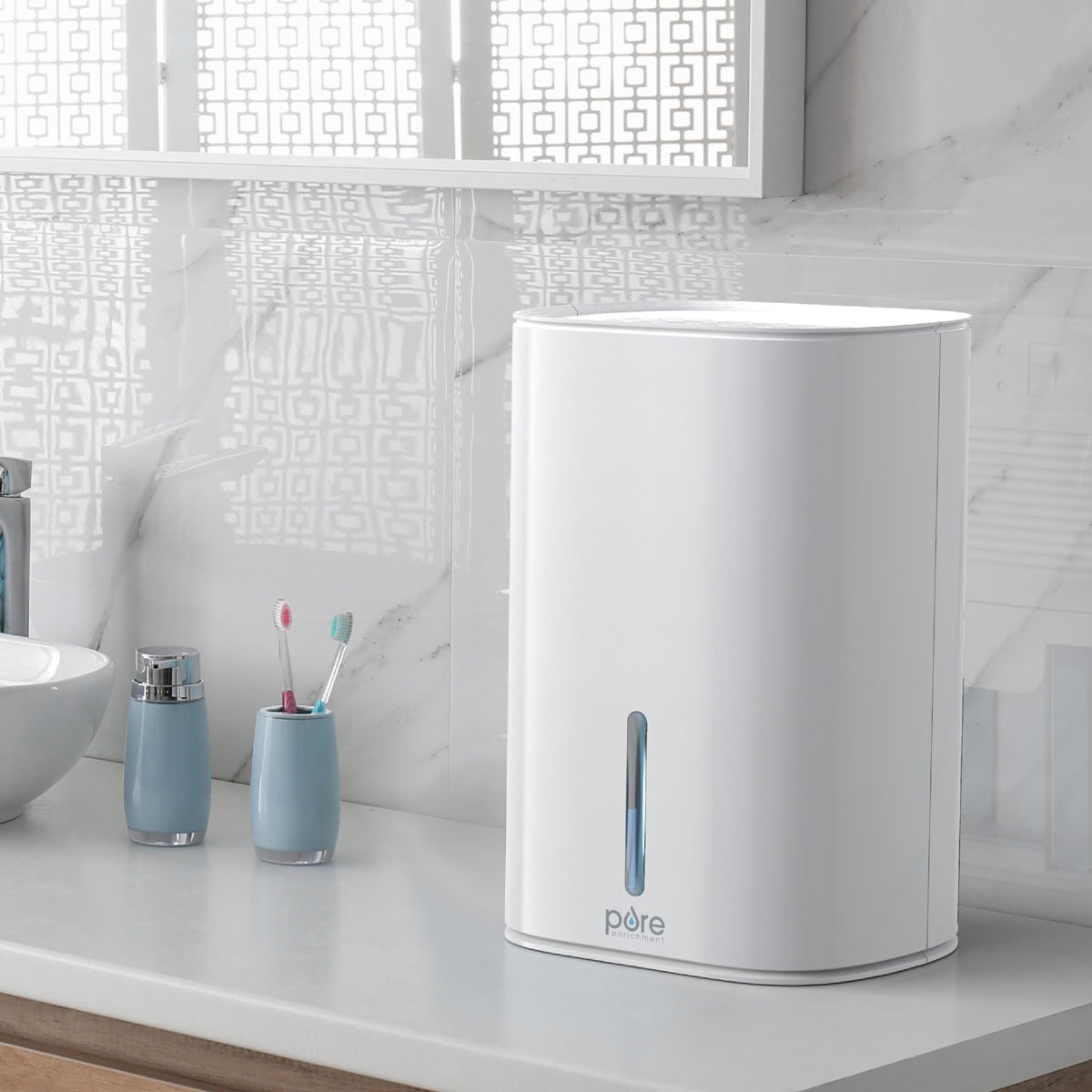 Basement Crawl Space Mini Dehumidifier for Bathroom with Portable Removable Tank for Small Rooms - Image 2