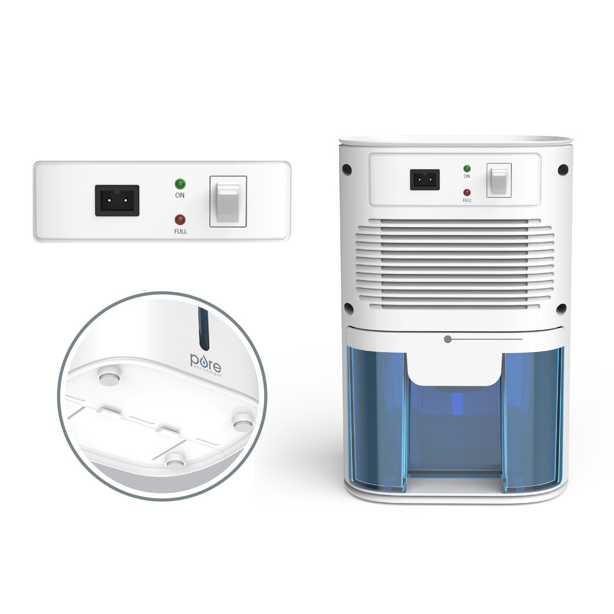Basement Crawl Space Mini Dehumidifier for Bathroom with Portable Removable Tank for Small Rooms - Image 4