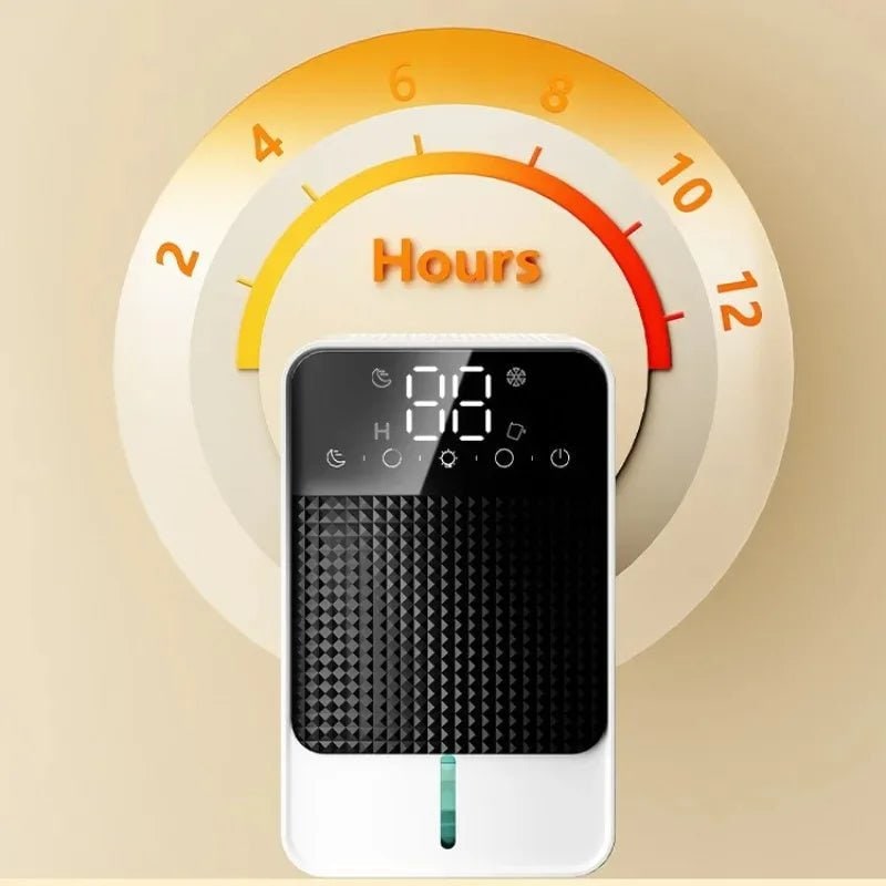 Basement Crawl Space Mini Dehumidifier for Bedroom with LED Touch Panel 1500ml Tank and Drain Hose - Image 7