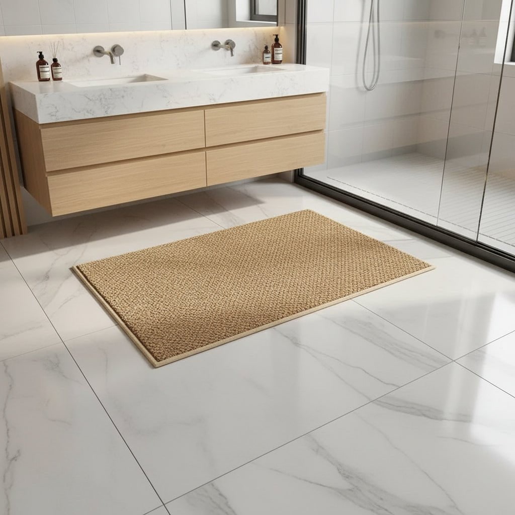 Bath Mat Floor Indoor Door Absorbent Textured Loop Pile Quick Dry Bathroom - Image 4