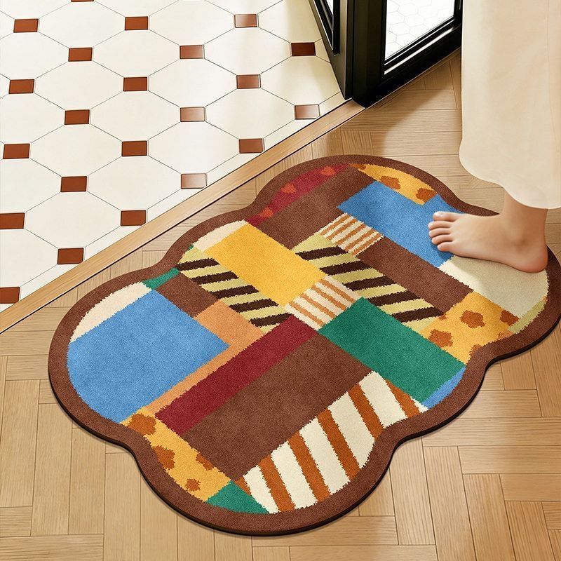 Bath Mats for Bathroom Non Slip Cotton with Quick Dry Plush Tufted Scalloped Edge Sets - Image 4