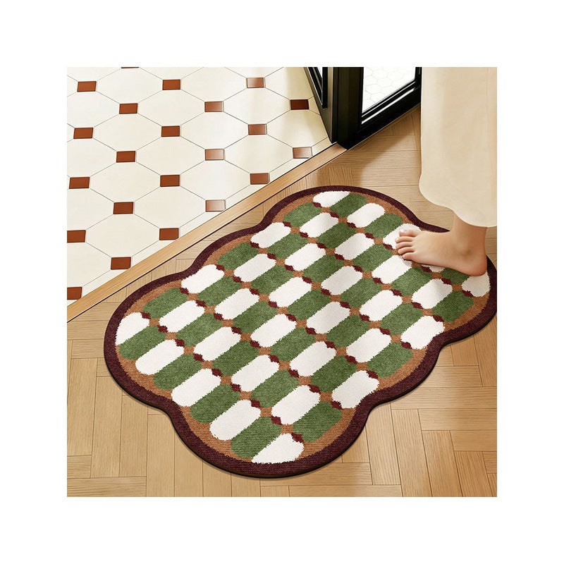 Bath Mats for Bathroom Non Slip Cotton with Quick Dry Plush Tufted Scalloped Edge Sets - Image 5