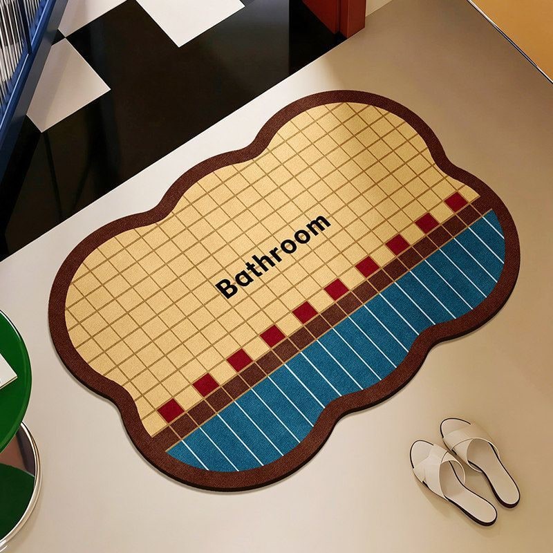 Bath Mats for Bathroom Non Slip Cotton with Quick Dry Plush Tufted Scalloped Edge Sets - Image 7