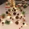 Battery Operated LED Christmas Garland Lights with Warm White Pine Cones and Berries - Image 5