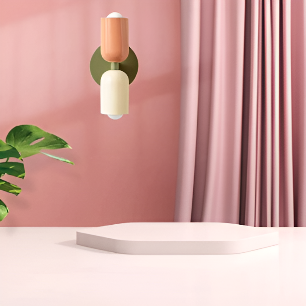 Battery Powered Wall Sconce Lighting with Dual Capsule Shades and Wireless Cordless Design - Image 3