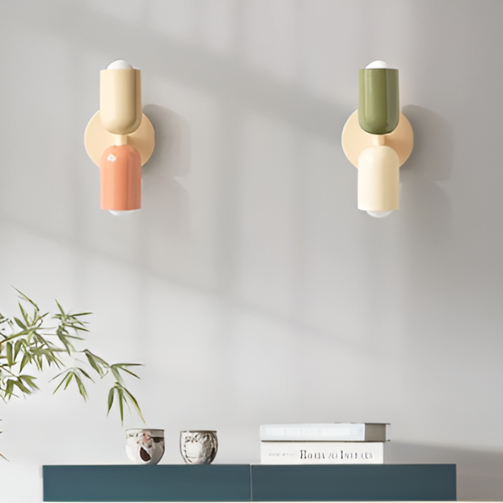 Battery Powered Wall Sconce Lighting with Dual Capsule Shades and Wireless Cordless Design - Image 4