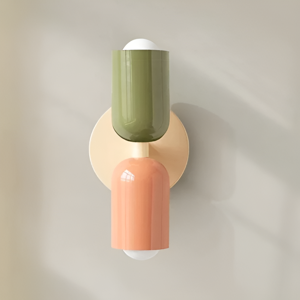 Battery Powered Wall Sconce Lighting with Dual Capsule Shades and Wireless Cordless Design - Image 6