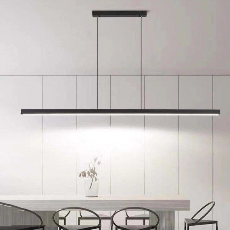 Modern Linear Pendant Light Adjustable LED Ceiling Fixture