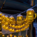 Beer Mug String Lights with Warm White LED Battery Operated Fairy for Oktoberfest Party Décor - Image 1