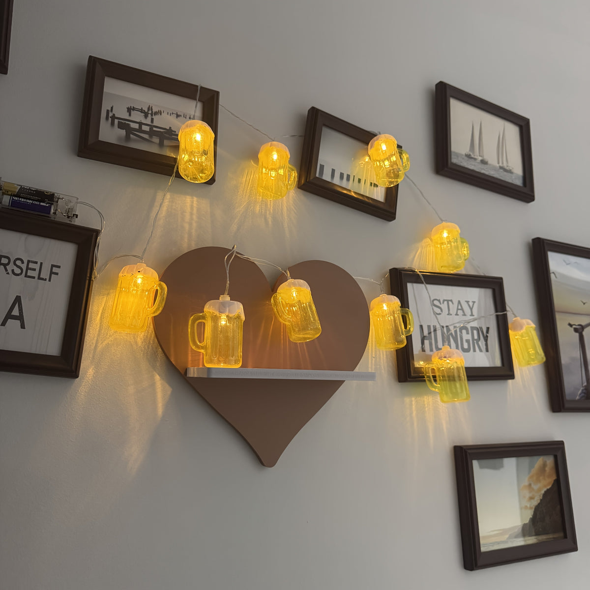 Beer Mug String Lights with Warm White LED Battery Operated Fairy for Oktoberfest Party Décor - Image 11