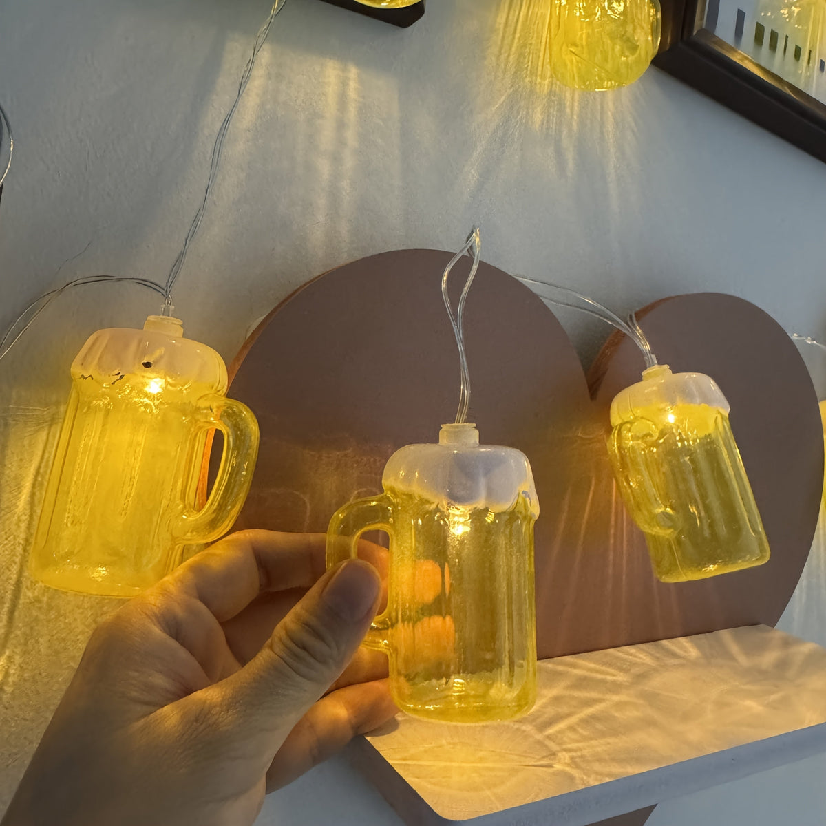 Beer Mug String Lights with Warm White LED Battery Operated Fairy for Oktoberfest Party Décor - Image 7
