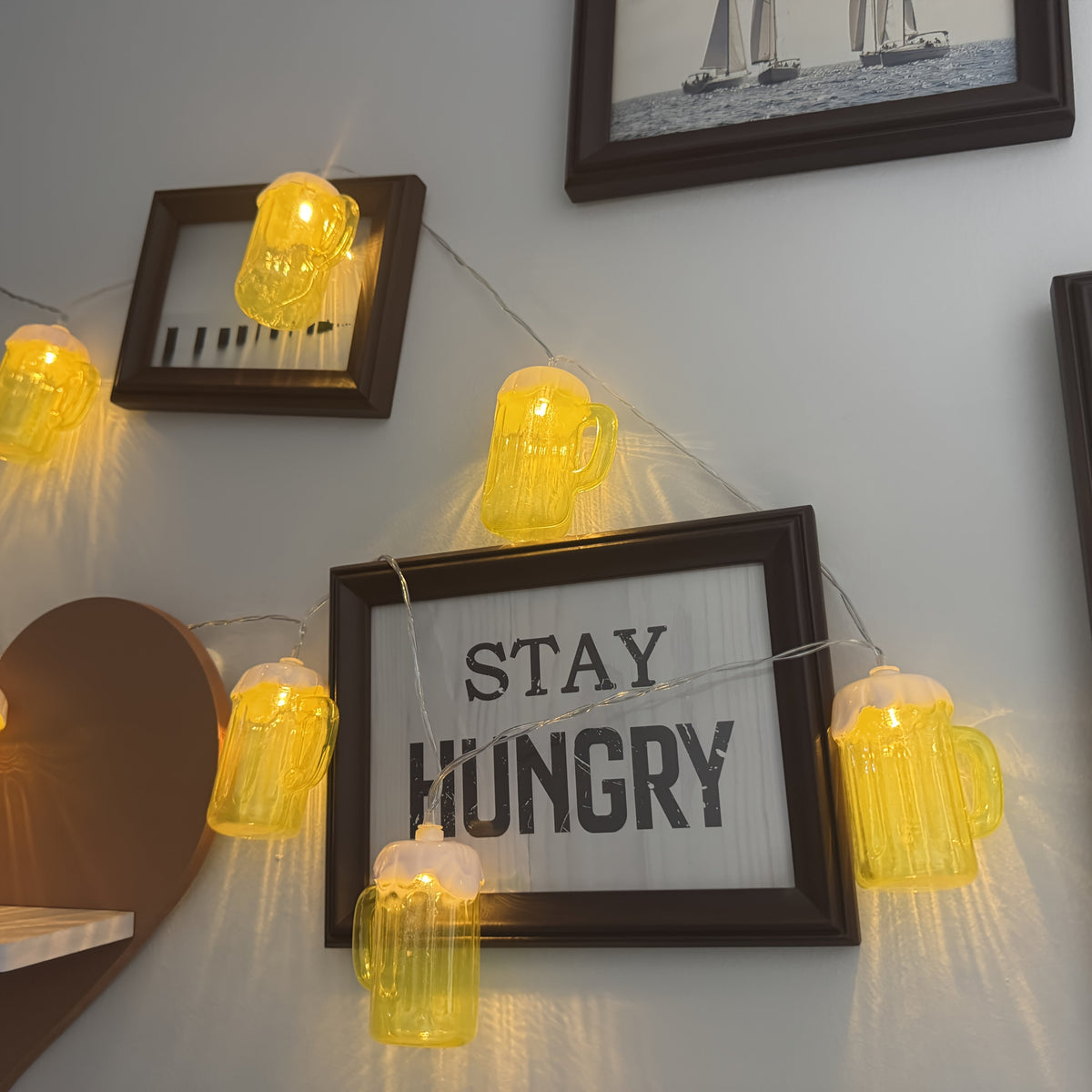 Beer Mug String Lights with Warm White LED Battery Operated Fairy for Oktoberfest Party Décor - Image 9
