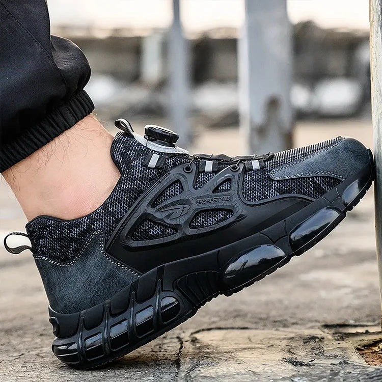 Men's Outdoor Safety Work Shoes with Steel Toe & Non-Slip Sole