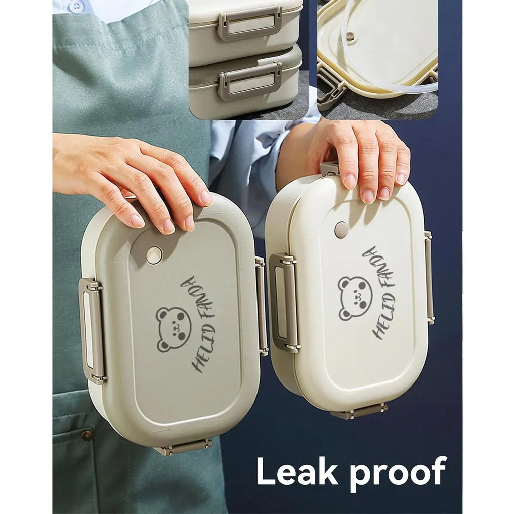 Bento Lunch Box Leak Proof Removable Compartments Snap Lock Portable Microwave Safe - Image 6