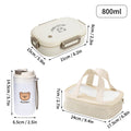 Bento Lunch Box Leak Proof Removable Compartments Snap Lock Portable Microwave Safe - Image 7