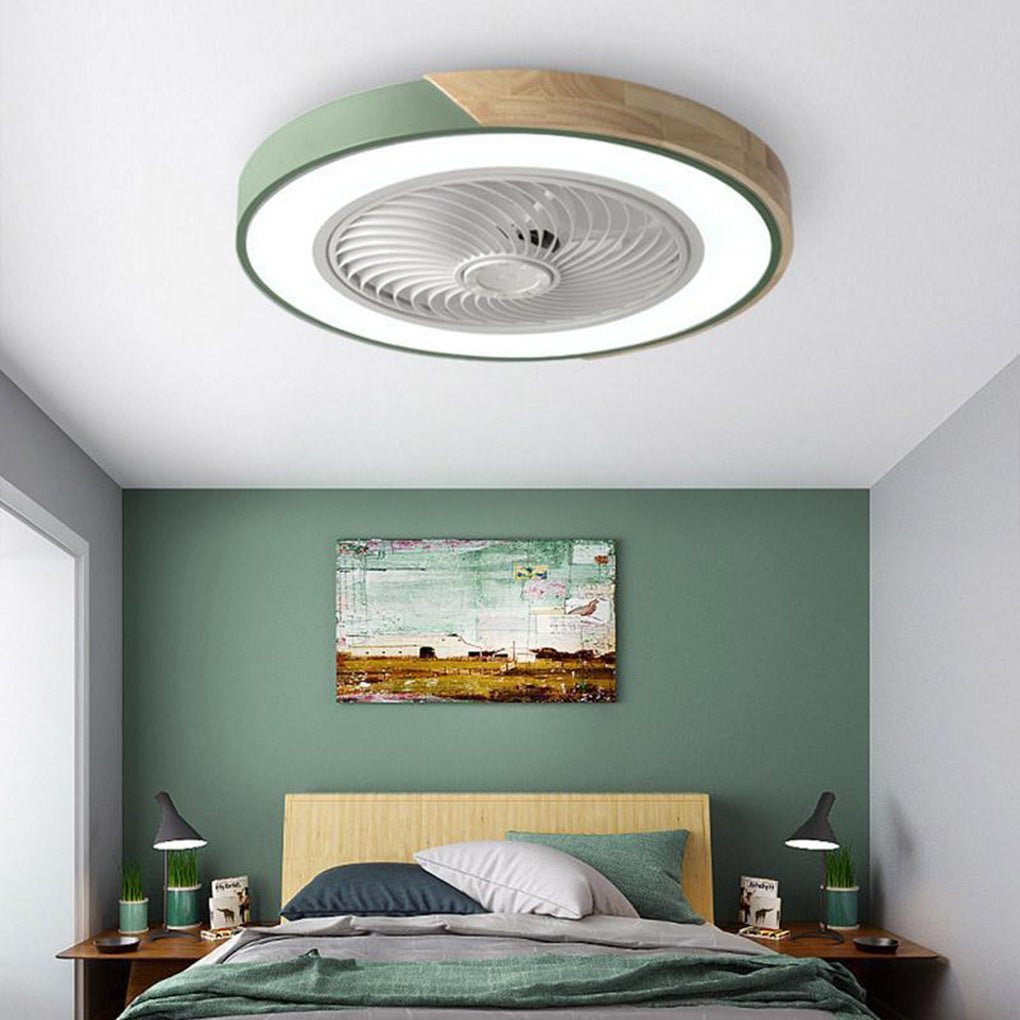 Bladeless Ceiling Light with Integrated Fan and Remote Control