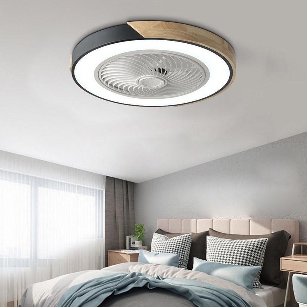 Bladeless Ceiling Light with Integrated Fan and Remote Control