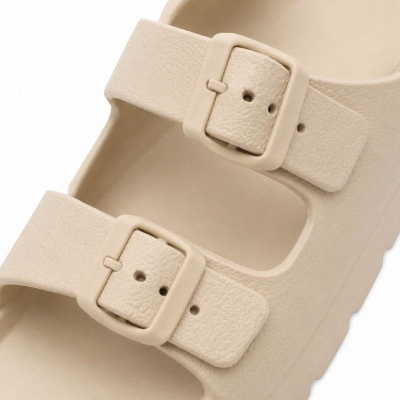 Black Platform Orthopedic Slide Sandals with Cushioned Eva Foam and Adjustable Buckles - Image 5