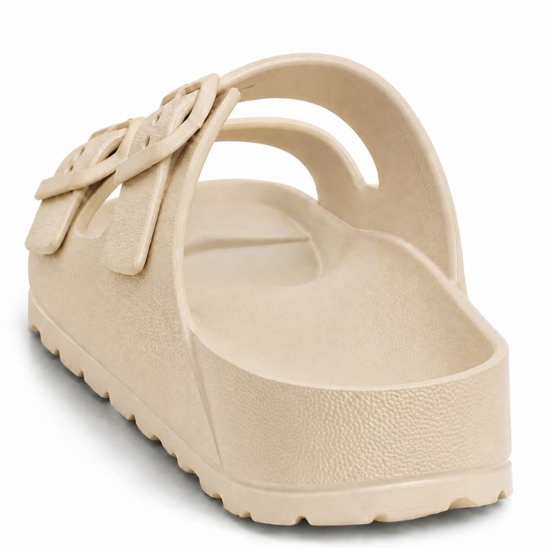 Black Platform Orthopedic Slide Sandals with Cushioned Eva Foam and Adjustable Buckles - Image 6