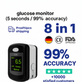 Blood Glucose Monitor Non Invasive Fingertip Portable Digital Display No Needles - Image 1