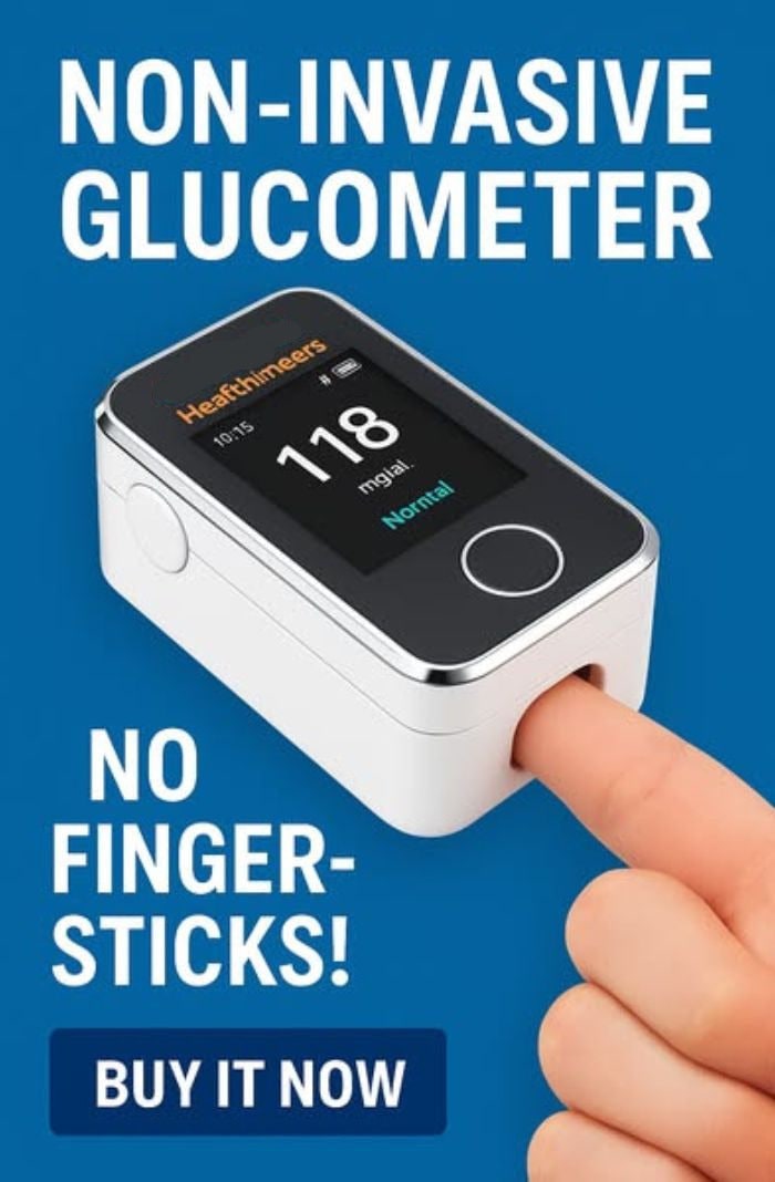 Blood Glucose Monitor Non Invasive Fingertip Portable Digital Display No Needles - Image 8